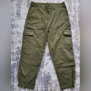 Jason Wu Army Green Khaki Cargo Pants Women's Size Large tucked ankle nwt